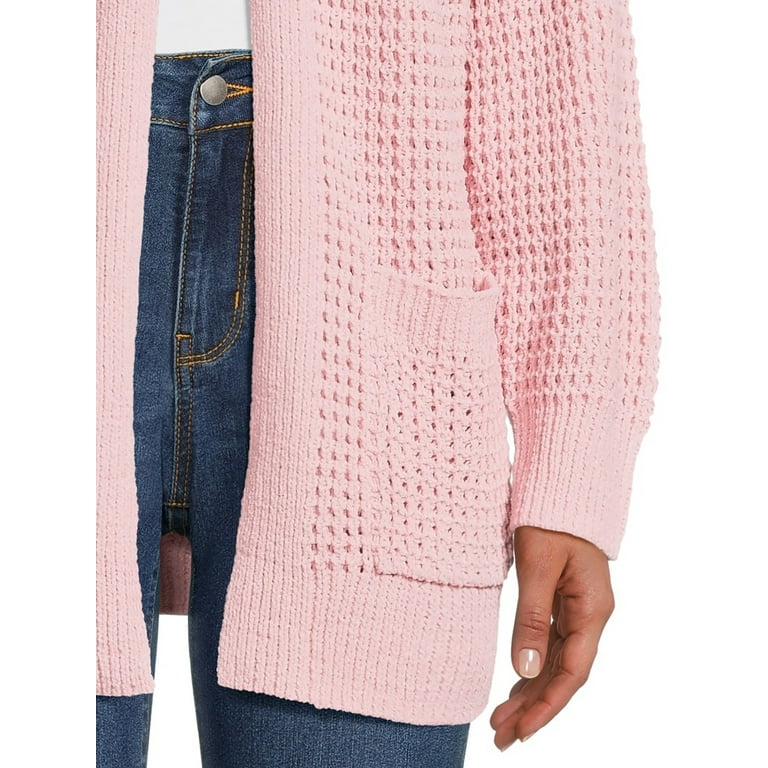 Time and Tru Women's Chenille Waffle Knit Cardigan - Walmart.com Time and Tru Women's Chenille Waffle Knit Cardigan - Walmart.com