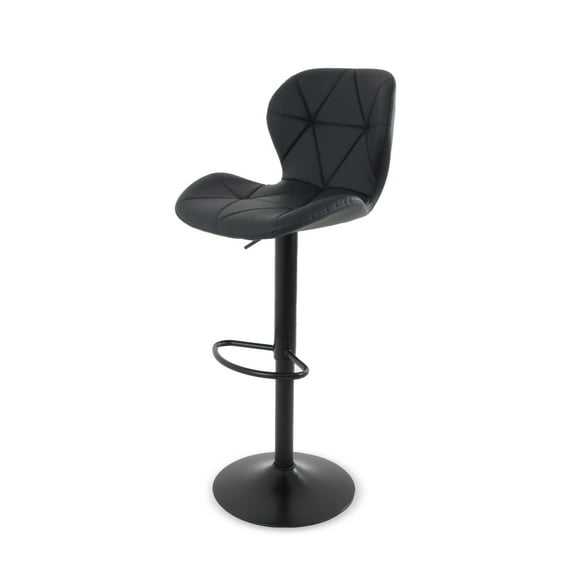 Silla de Barra y Bar para Cocina en Acabado Moderno con Respaldo y Reposapies de Altura Ajustable- Banco Taburete Giratorio para Bar con Asiento Acolchado Diseño Elegante