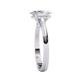 thumbnail image 3 of Solitaire Wedding Engagement Ring for Women | Center 9X6MM Oval Cut Lab Created Moissanite Promise Rings in 10K Solid White Gold Jewelry Gift for Her, Ring Size 5, 3 of 6