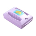 thumbnail image 1 of Bearachild Cepillo de para alfombras de mano de doble cabezal multifuncional, barredora de plástico, limpiador de suciedad para el cabello, Suministros de limpieza para el hogar Violeta 15*11*4cm, 1 of 6
