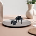 thumbnail image 4 of Piano de casa de muñecas, instrumento musical, modelo micropaisaje para sala de música, teclado Negro, 4 of 9