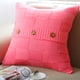 thumbnail image 1 of Funda de cojín de punto botón 45x45cm / 18x18 pulgadas, almohada para sa de / coche / oficina Rosado yotijar Funda de almohada de algodón de punto, 1 of 10