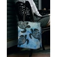 thumbnail image 5 of WIRESTER Reusable Canvas Tote Bag for Women Girls, Big Tote Bag With Inner Pocket, Beach Bag, Grocery Shopping Bag, Travel Bag - Ocean Sea Turtles, 5 of 7