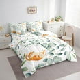 thumbnail image 3 of Erosebridal 7-Piece Cute Animal Bedding Queen Cartoon Cat Comforter Set, Spring Eucalyptus Bedding Comforter Sets Watercolor Leaves Bed in a Bag, Kawaii Kitten Bedding Accessories, 3 of 6