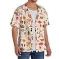 thumbnail image 2 of Sikiie Retro Autum Mushrooms Men's Wrinkle Free Untucked Cuban Shirt Business Casual Button Down Shirts Short Sleeve ShirtSmall, 2 of 5