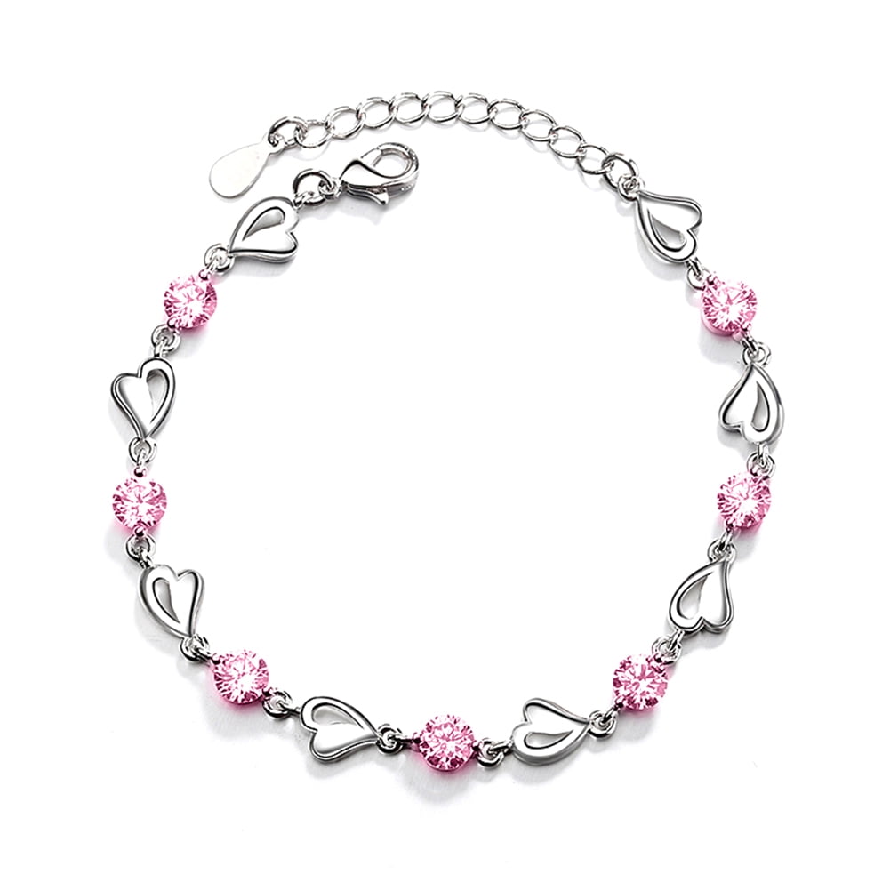 New 2025 Pandora Style Heart Charm Bracelets, Heart Clasp