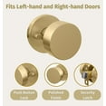 thumbnail image 3 of Mega Handles | Buena Privacy Door Knob | Satin Brass, 3 of 4