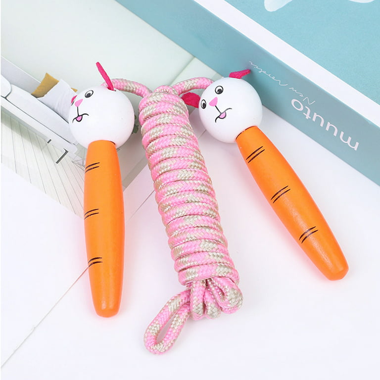  12 Pcs Jump Rope for Kids Adjustable Cotton Skipping Rope 7ft Jumping  Rope with Wooden Handle for Children Students Boys Girls Toddler Fitness  Outdoor Exercise Workout Fun Activity, Random Color 