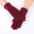 thumbnail image 2 of Guantes con forro polar, guantes cálidos de otoño e invierno, guantes de montar de mujer con forro polar de terciopelo no invertido, guantes de nieve de invierno, 2 of 5