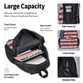 thumbnail image 4 of Easygdp America Flag Glitter Mochila para Niños y Niñas con Set de Caja de Almuerzo y Estuche para Lápices 3 en 1, Mochila Escolar Estampada para Adolescentes, 4 of 7
