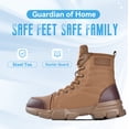 thumbnail image 3 of Steel Toe Boots for Men Women Indestructible Non Slip Comfortable Work Boot Safety Construction Shoes, 3 of 6