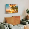 thumbnail image 5 of Ocean Beach Canvas Wall Art: Coastal Picture Seaside Sea Wave Print Decor Sunrise Seascape Artwork Relaxing Bedroom Living Room Home Office Painting Decoration, 5 of 6