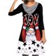 thumbnail image 1 of Moda mujer manga larga Patchwork Navidad estampado Turn-down Collar señoras blusas largas Pompotops gfhjh20680, 1 of 4