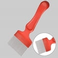 thumbnail image 2 of Matsuzay Tenedor para destapar apicultura, 21 dientes, rascador de miel de plástico de acero inoxidable, moldeado resistente, fácil de Jardín y Patio Rojo, 2 of 6