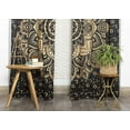 thumbnail image 2 of Pop Popular Handicrafts Printed Curtains Panels Set of 2 Indian Hippie Bohemian Beautiful Ombre Color Mandala Curtain Panels Black Gold, 2 of 5