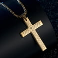 thumbnail image 4 of Collar de cruz negra con revestimiento de personalidad de acero de titanio de Europa y Estados Unidos, joyería de acero inoxidable para hombres, 4 of 5