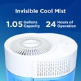 thumbnail image 3 of Equate Invisible Cool Mist Humidifier, 1.05 Gallon with Filter, 3 of 8