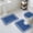 Blue, variant on Black Cream Greek Key Bath Mat 3 Piece Bathroom Rug Set, Geometric Greece Ancient Rustic Non Slip Bath Rug Contour Mat and Toilet Lid Cover, Absorbent Shower Mats Soft Bath Rugs and Mats Sets