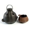 Charcoal Companion Cast Iron Garlic Roaster and Squeezer Set For