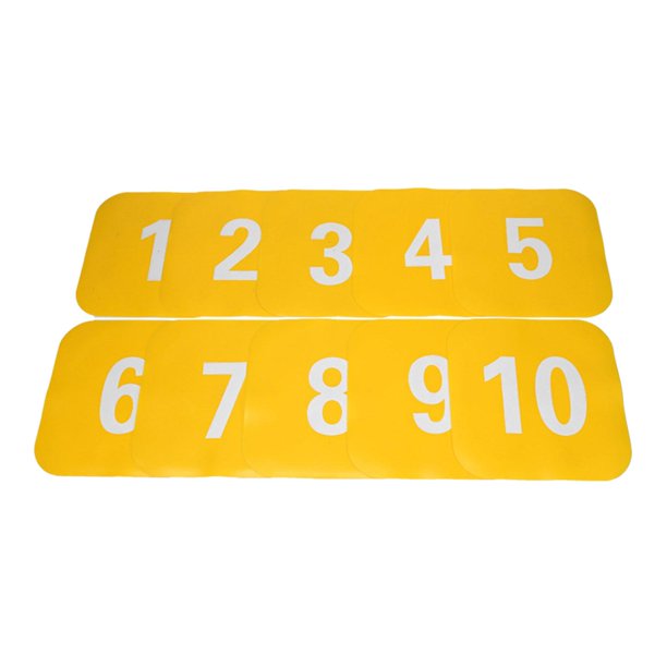 10 conos planos para marcar puntos de asiento, conos de suelo antideslizantes para fútbol, agilidad, amarillo