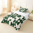 thumbnail image 2 of Manfei Mid-Century Geometric Twin Comforter Sets, Green Semicircle Bedding Set, Green Cream, Reversible 2pcs, 1 Comforter and 1 Pillowcase, 2 of 6