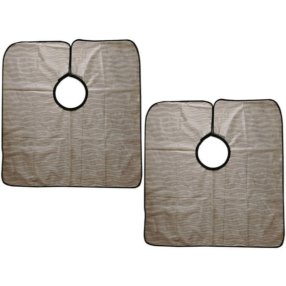 Niceauty Salon Capes for Clients Haircut Neck Wraps Light Grey PVC 2Pcs
