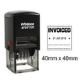 thumbnail image 1 of Printtoo Office Stationery Document Deter Stamp With Invoiced Text Self Inking Date Rubber Stamp-Black, 1 of 3