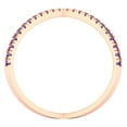 thumbnail image 3 of 0.245 ct Round Cut Simulated Alexandrite Statement 14K Rose Gold Womens Engagement Ring, 3 of 5