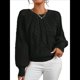thumbnail image 2 of Suéteres de Mujer, Cuello Redondo, Larga, Punto Cable, Suéteres Gruesos, Tops, Conjuntos de Moda de Otoño Negro L, 2 of 8