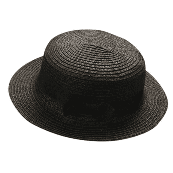 Yuanlong Girls' Fedora Hat Bow Knot Decoration Breathable Hat Color Block Outdoor Travel Kids Straw Hat