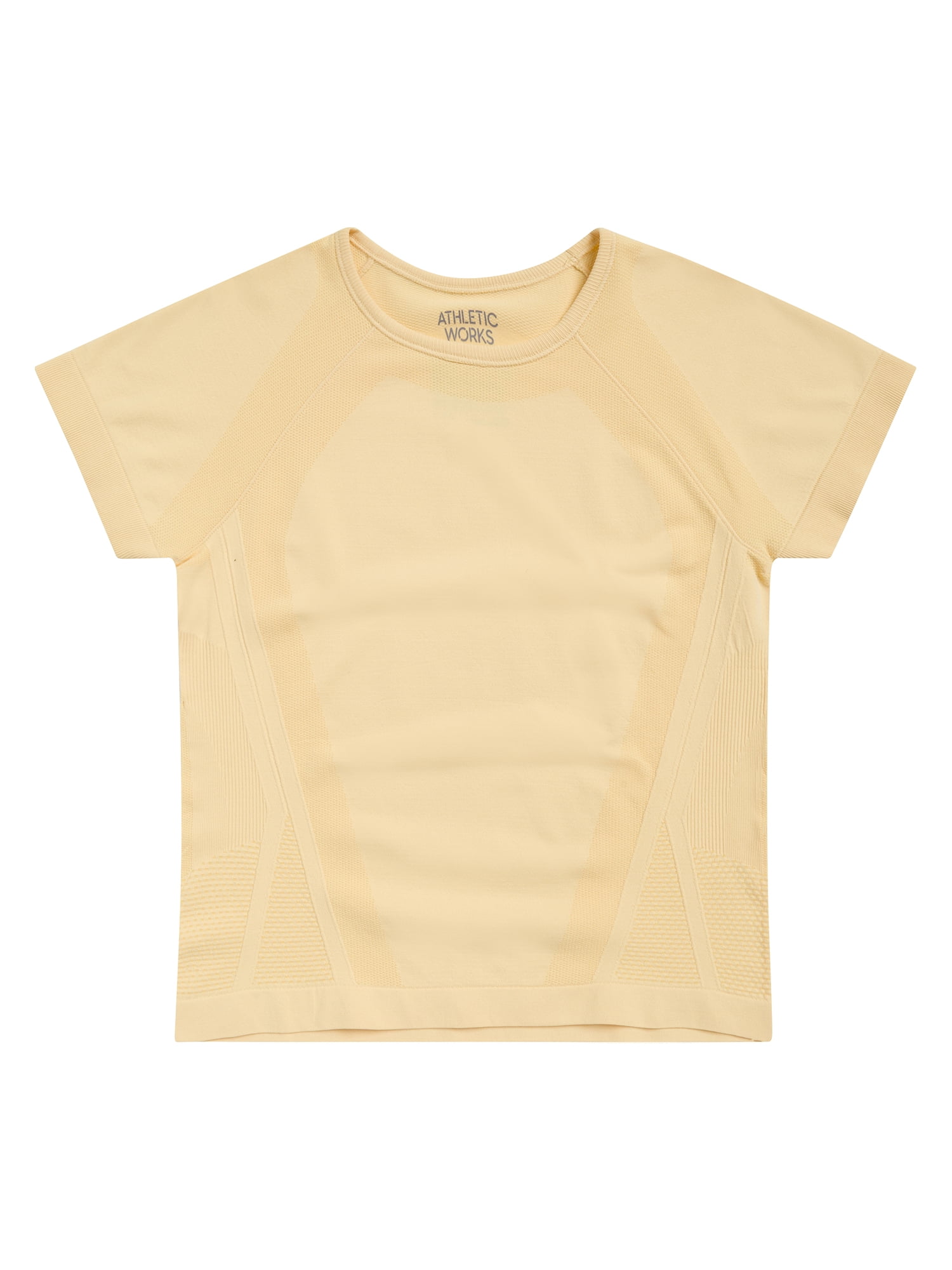 Athletic Works Girl's Active Short Sleeve Seamless Tee, 2-Pack, Sizes 4-18