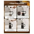 thumbnail image 4 of French Press Coffee Maker, 34oz Borosilicate Glass, Stainless Steel Filter, 4 of 9