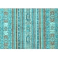 thumbnail image 1 of Ahgly Company Indoor Rectangle Abstract Light Blue Modern Area Rugs, 2' x 5', 1 of 4