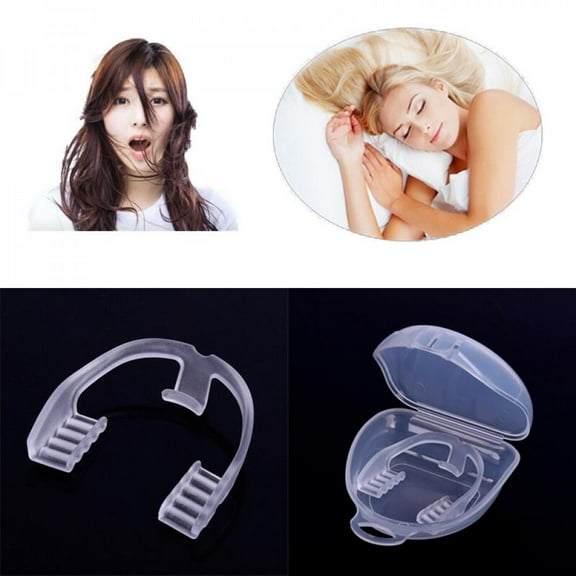 Newway Mouth Guard Stop Teeth Grinding Anti Snoring Bruxism with Case Box Sleep Aid Eliminates Snoring Health Care #
