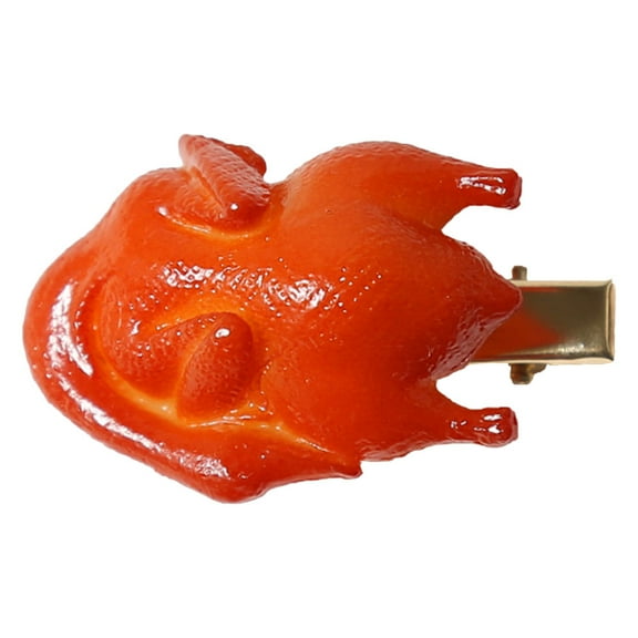 HEANUJJ Duck Hair Clip for Women Dark Red Plastic Roast Duck Shaped Decorative Hair Accessory 1Set