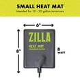 thumbnail image 4 of Zilla Terrarium Heat Mat for Reptiles, Black, Small, 10-20 Gallon, 8 Watt, 4 of 13