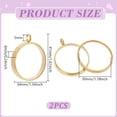 thumbnail image 3 of 2Pcs Real 18K Gold Plated Memory Locket Charm Stainless Steel Glass Floating Charm Crystal Photo Frame Locket Pendants Flat Round DIY Picture Photo Charms, 3 of 5