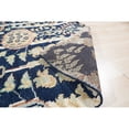 thumbnail image 5 of EORC OT105BL5X8 Hand Knotted Wool Modern Knot Rug, 5' x 8', Blue Area Rug, 5 of 5