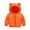 Orange, variant on Toddler Fall Jacket Cute Bear Hooded Jacket Windproof Down Jacket for Baby Girls Winter Warm Outerwear 6-12 Months Warm Thick Clothes