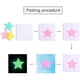 thumbnail image 5 of 200 pcs Colorful Luminous Stars in the Dark, Fluorescent, Night Luminous, Plastic Wall Stickers, Wall Decor - Colorful, 5 of 5