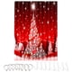 thumbnail image 2 of Yuarrent 2 piezas de cortinas opacas navideñas, exquisita cortina roja con temática navideña para el hogar, adornos para el hogar, Sombras de ventana METRO, 2 of 6