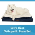 Vibrant Life Extra Large Quilted Orthopedic Pillow Top Dog Bed, Navy