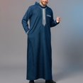 thumbnail image 2 of Chemise Décontractée à Manches Longues Style Arabe Moyen pour Hommes avec Broderie pour Usage Quotidien et Style de Rue, 2 of 4