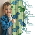 thumbnail image 3 of Blackout Kids Curtains,Green Dinosaurs Bones Pattern Childrens Insulated Curtains Set Of 2,Bedroom Essentials,Toddler Room Decor 42"x84", 3 of 5