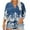 F#Navy, variant on Yuanlook Womens Plus Size Tops V Neck T Shirts 3/4 Sleeve Blouse Summer Casual Tees - Blue - XXXXL