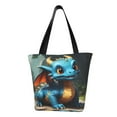 thumbnail image 1 of Fotbe Adorable Blue Baby Dragon Bolsa de Playa con Estampado, Bolsa de Hombro, Bolsa de Mano Espaciosa, Bolsa de Viaje Ligera, Bolsa de Compras Versátil, 1 of 6