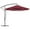 Wine Red, variant on Outsunny 9.5' Cantilever Patio Umbrella with Wind Strap, Cover, UPF50+,Grey