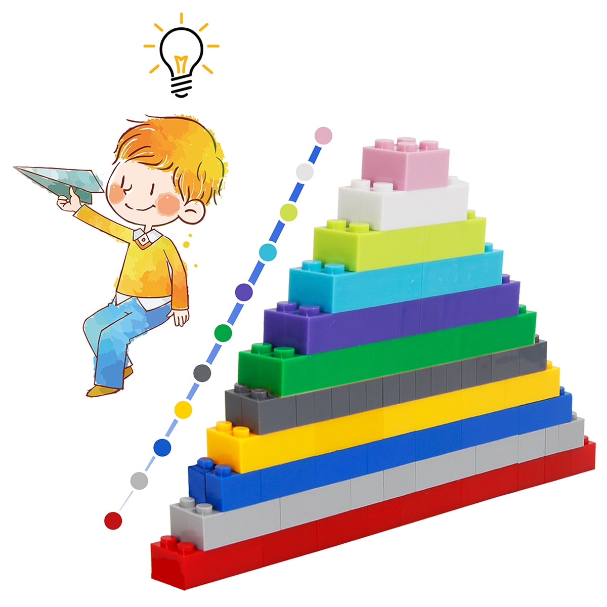 PicassoTiles 1750PCS Building Block Tiles, Creative Shapes to Build Houses, Numbers, Animals & More, STEM Educational Toy for Kids Boys & Girls 3+