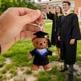 thumbnail image 4 of Fufafayo Graduation Teddy Bear Keychain, PhD Graduation Gift With Cap And Gown Stuffed Doll, Commencement Bear Decor For Backpack Purse College Graduate, 4 of 7