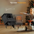 thumbnail image 5 of Electric Fireplace Stove, 20''H Freestanding Electric Space Heater with Temperature Adjustable, Realistic Flame Effect & Overheat Protectio for Indoor Bedroom Dorm Office Use, 1400W, 5 of 6